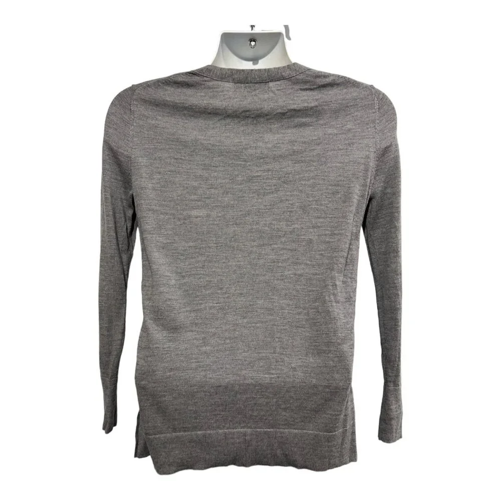 Banana Republic‎ Sweater Mens S Gray Merino Wool Crew Neck Pullover Layer Casual